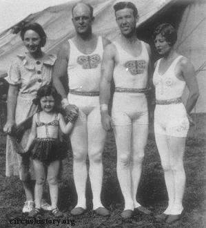 Mrs. Codona, Lalo, Beehee and Vera Bruce